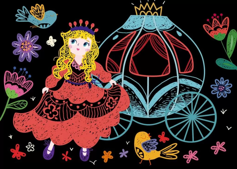 Wydrapywanki Księżniczka szt. Scratch - Avenir