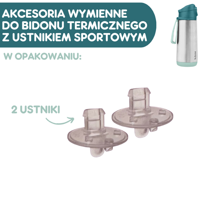 Wymienne ustniki do bidonu termicznego sportowego 2 szt. - B.box
