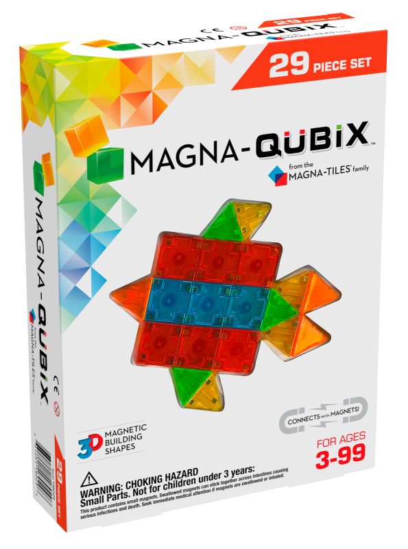 Klocki edukacyjne Magnetyczne 3D 29 el. MAGNA-QUBIX