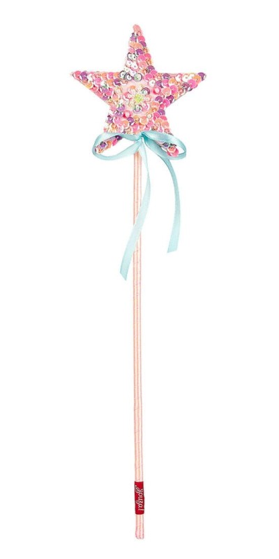 Różdżka z Gwiazdką cekinami różowa 40 cm - Souza!
