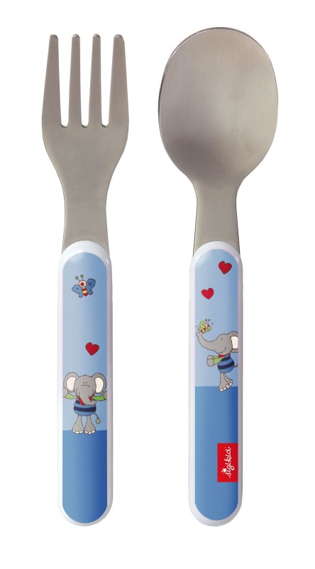 Sztućce dla dzieci widelec i łyżka słonik - sigikid