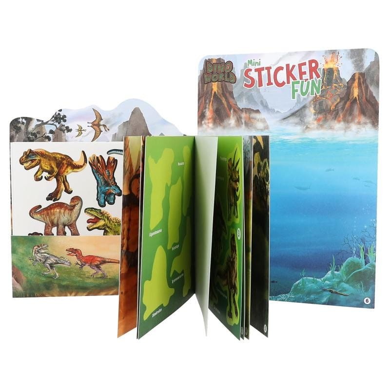 Mini album z naklejkami Dinozaury - Dino World
