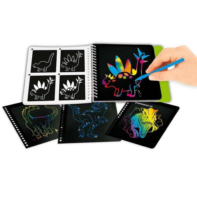 Wyrapywanki z dinozaurami Magic Scratch - Top Model