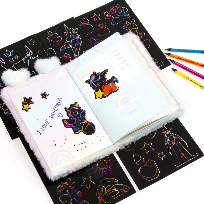 Naklejki do wydrapywania wydrapywanki Jednorożce Kidea