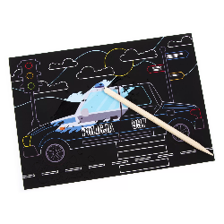 Wydrapywanki Pojazdy 6 arkuszy Kidea