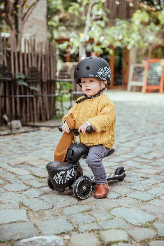 Hulajnoga Jeździk 2w1 z zamykanym schowkiem Highwaykick 1 Lifestyle czarna Scoot & Ride