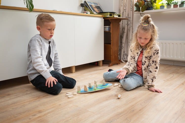 Balansujące króliczki. Gra zręcznościowa BS Toys