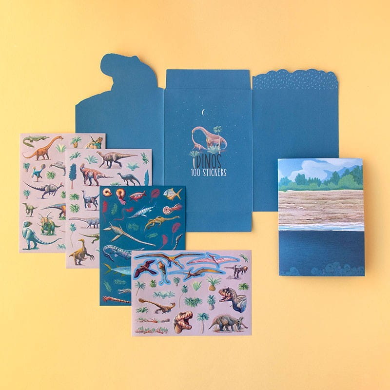 Naklejki wielorazowe 100 szt. Dinozaury - Londji