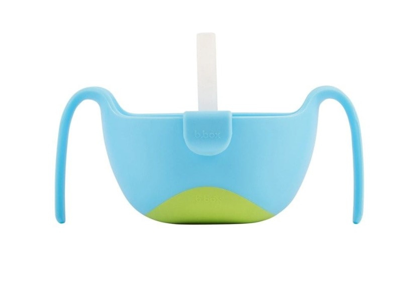 B.box miseczka na zupę 400ml ze słomką i pokrywką Bowl XL niebieska