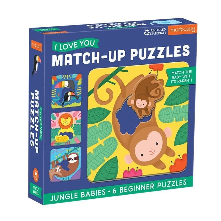 Pierwsze puzzle Rodzice i dzieci dżungla - Mudpuppy