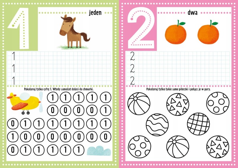 Zaczynamy pisać cyferki Zadania z 74 naklejkami