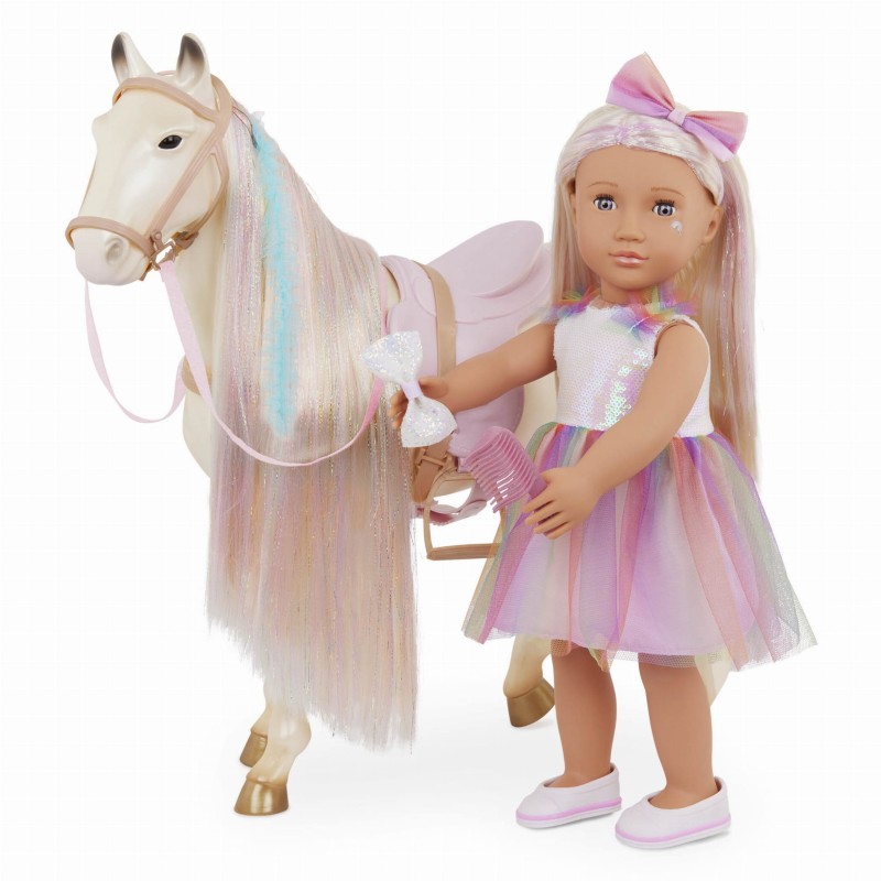 Baśniowy koń dla lalki 50 cm z akcesoriami do czesania Our Generation