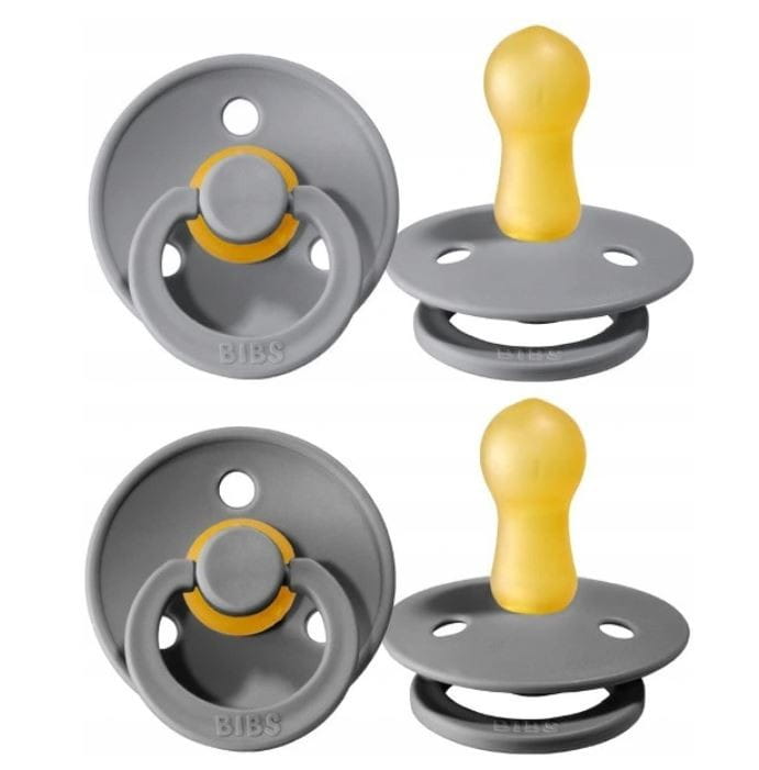 Smoczek Uspokajający z Naturalnego Kauczuku M +6 mies. Cloud & Smoke 2-pack - BIBS
