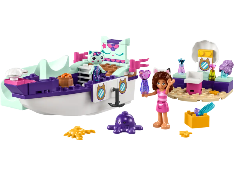 GABBY'S DOLLHOUSE Statek i spa Gabi i Syrenkotki Lego 10786