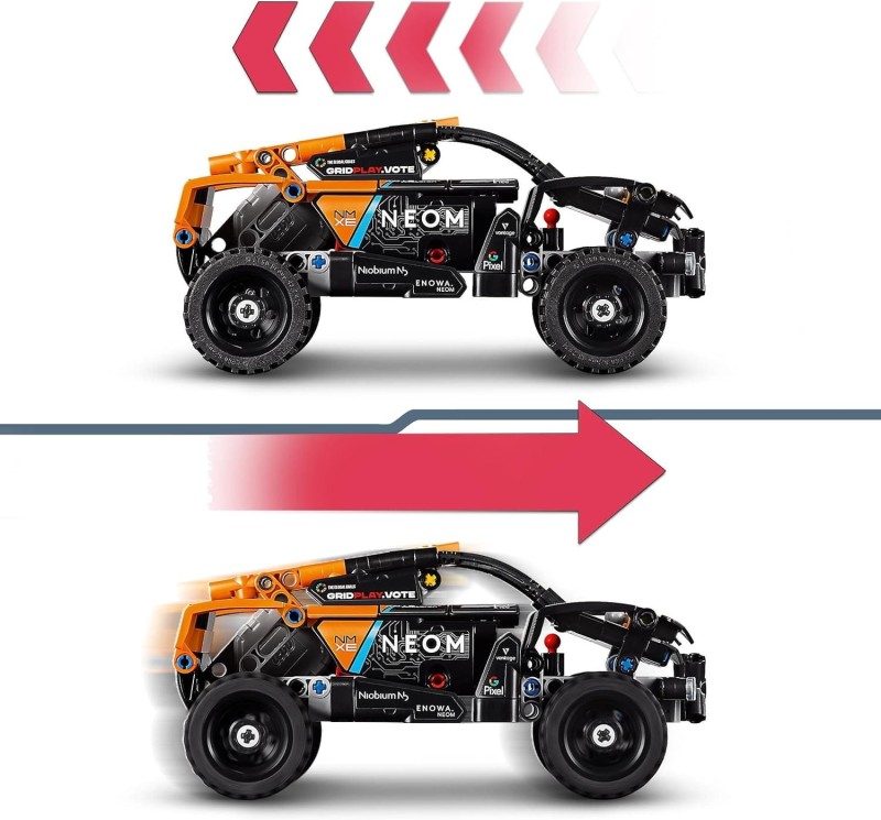 Lego Technic NEOM McLaren Extreme E Race Car 42166 pull-back