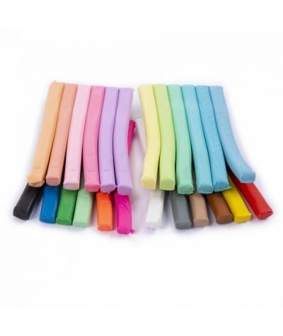 Pastelowa plastelina 24 kolory Kidea