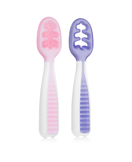 Łyżeczki Wstępne niemowlęce GOOtensils róż fiolet - numnum