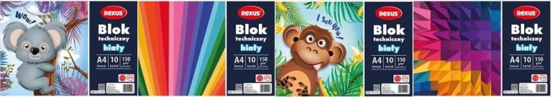 Blok techniczny biały A4, 10 kartek 150 g/m2 Beniamin