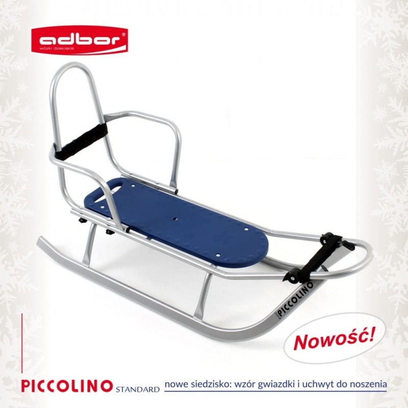Sanki z Oparciem Srebrne Piccolino - Adbor