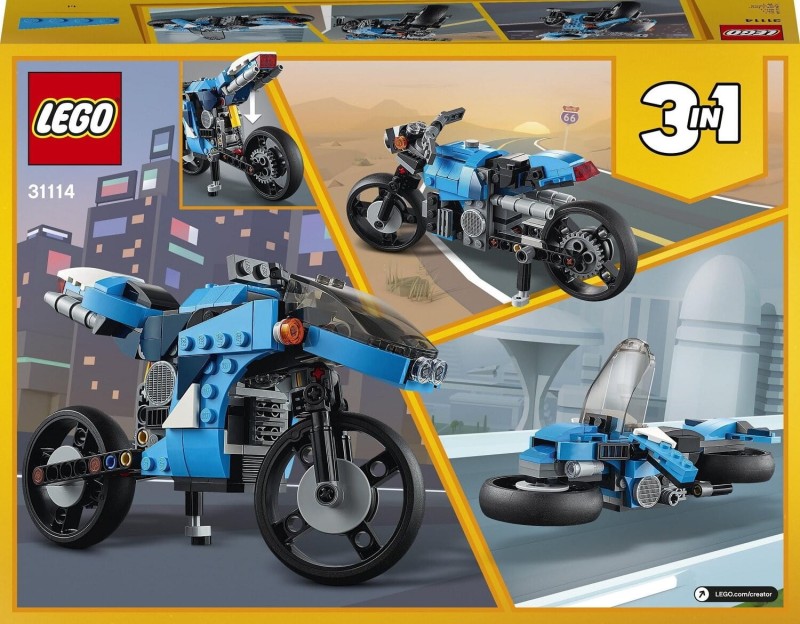 Klocki LEGO Creator 3w1 Supermotocykl 31114