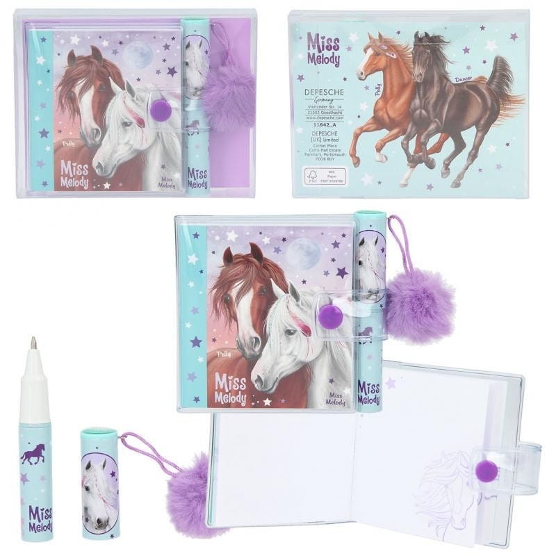 Notesik z długopisem Konie 1 szt. - Miss Melody