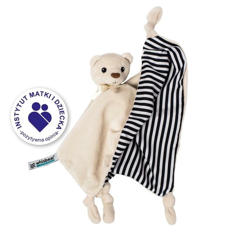 Kocyk Przytulanka Miś DouDou kremowy - Whisbear