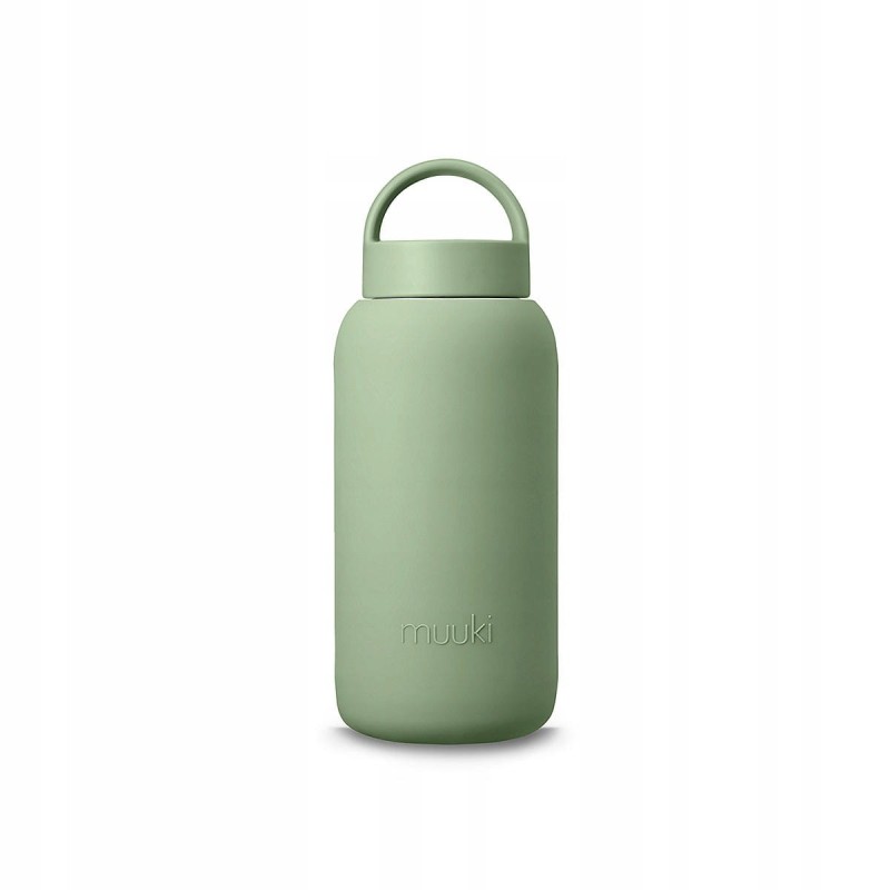 Szklana Butelka z Miarką 720 ml Silikonowe Etui Silver Sage - Muuki