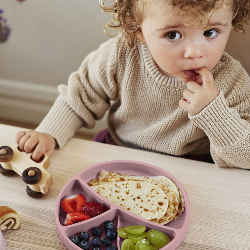 Talerzyk z Przyssawką i Przegródkami Różowy - Everyday Baby