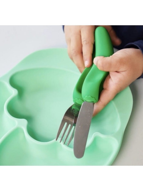 Talerzyk z Przyssawką i Przegródkami Miętowy - Nana's Manners