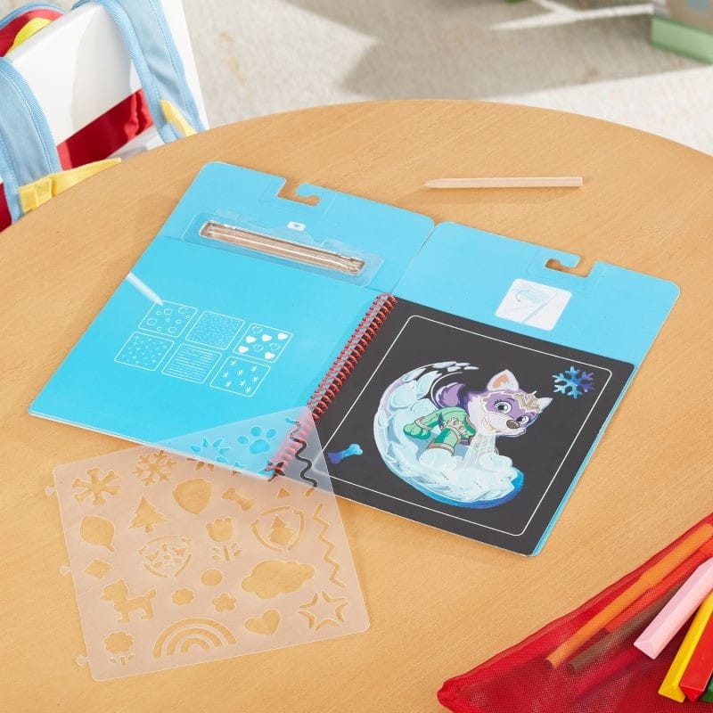 Zdrapywanki Psi Patrol z Szablonem i Rysikiem Skye - Melissa & Doug