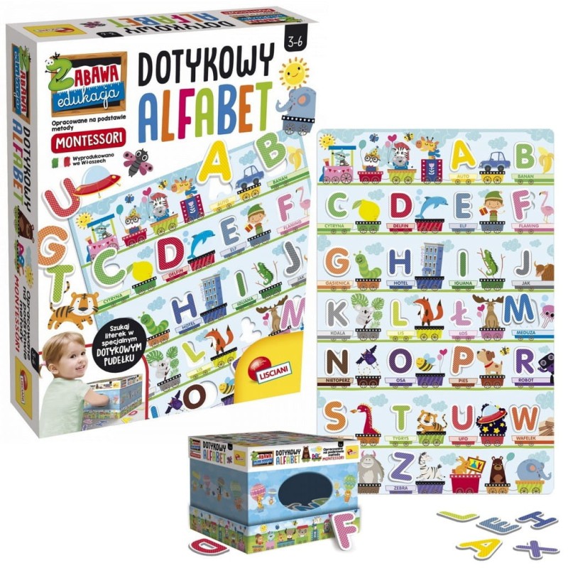 Montessori Zabawa i edukacja. Dotykowy alfabet
