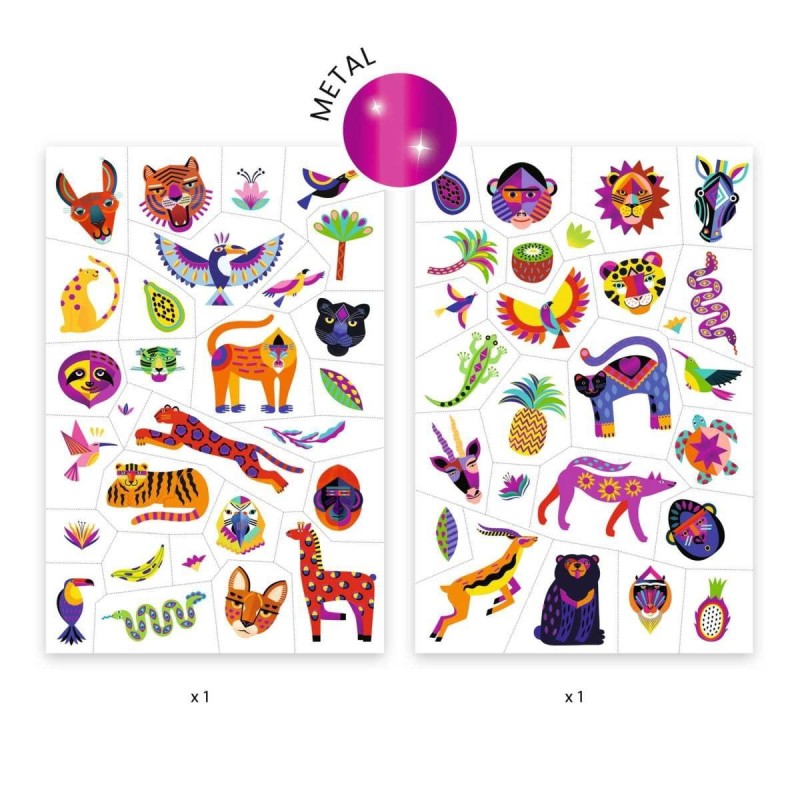 Tatuaże Dziecięce Dzikie Zwierzęta - Djeco