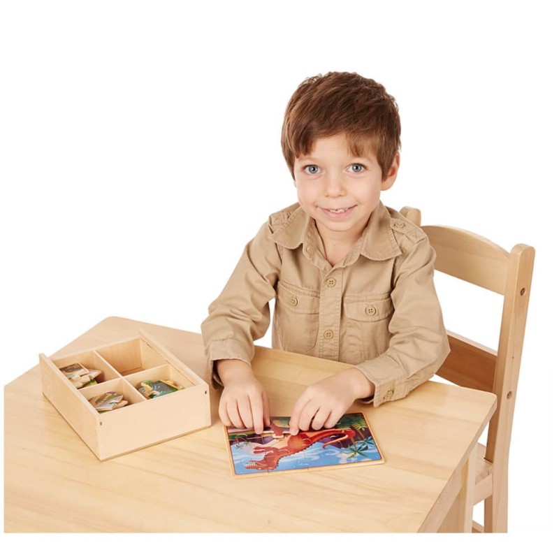 Drewniane Puzzle w Pudełku Dinozaury - Melissa & Doug