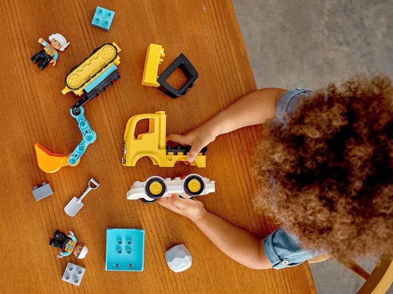 Zestaw Klocków Lego Duplo 10931 Ciężarówka i koparka gąsienicowa