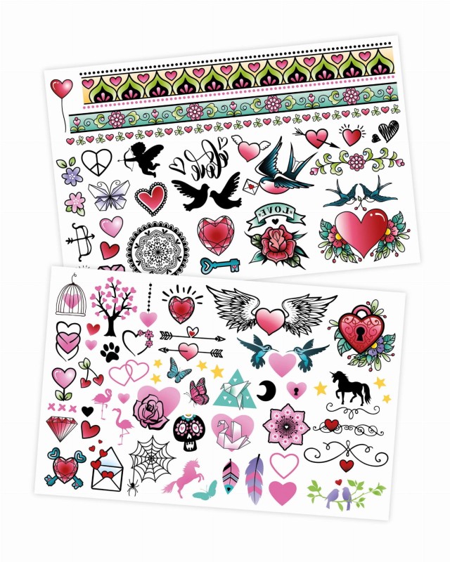 Tatuaże Dziecięce Serca 75 szt. Be Teens - Buki