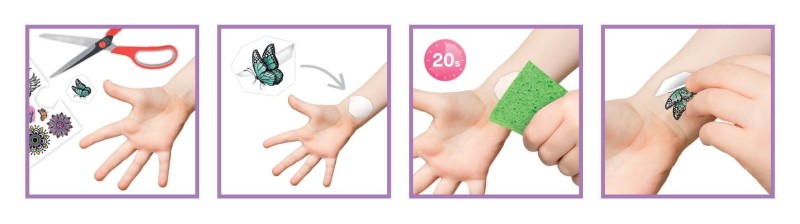 Tatuaże Dziecięce Motyle 75 szt. Be Teens - Buki