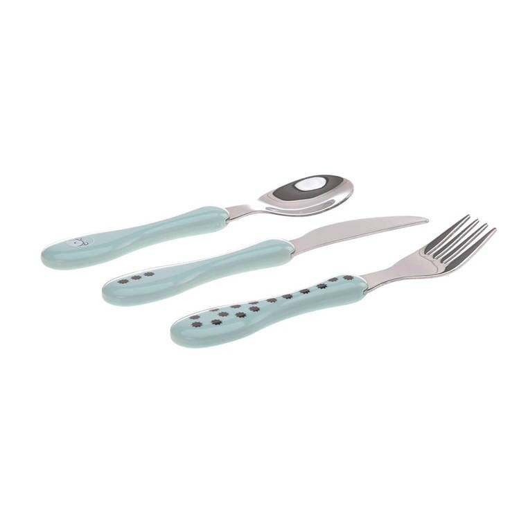 Sztućce dla dzieci: nóż, widelec i łyżka Piesek - Lassig