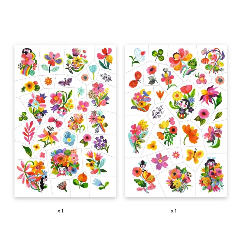 Tatuaże Dziecięce Kwiaty Aqua Flor - Djeco