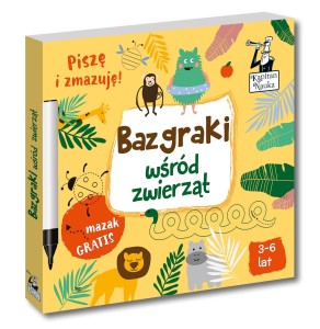 Bazgraki wśród zwierząt + suchościeralny mazak. Zeszyt kreatywny. Kapitan Nauka