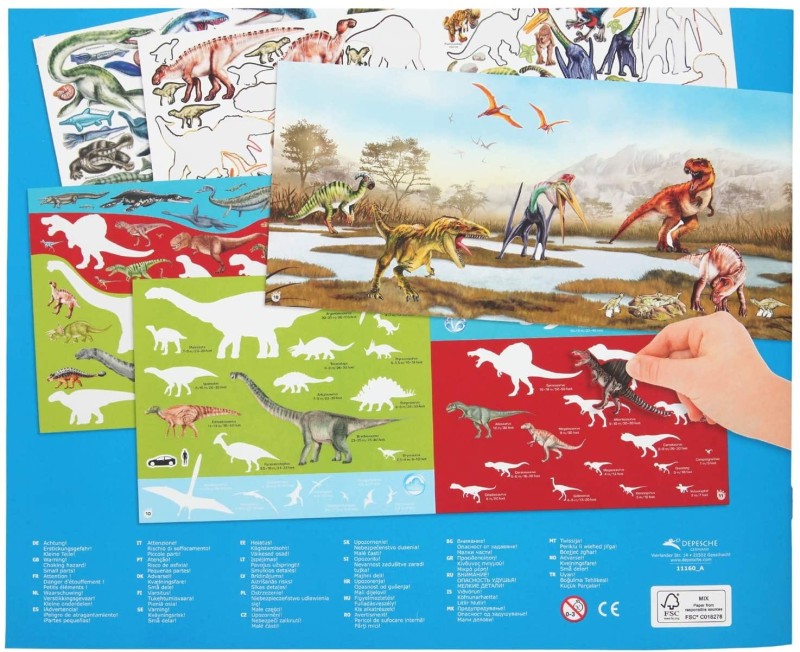 Album z naklejkami Dino World kreatywny zeszyt - Depesche