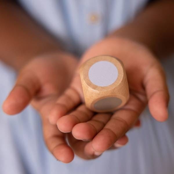 Gra drewniana Jenga z Kostką - Little Dutch