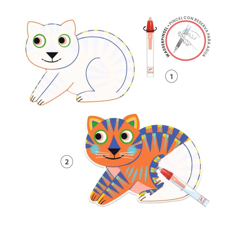 Wodne kolorowanki Ukryte Zwierzątka - Djeco