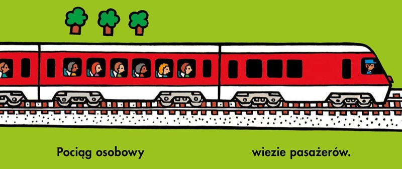 Pociagi - Byron Barton. Kartonowa Książeczka