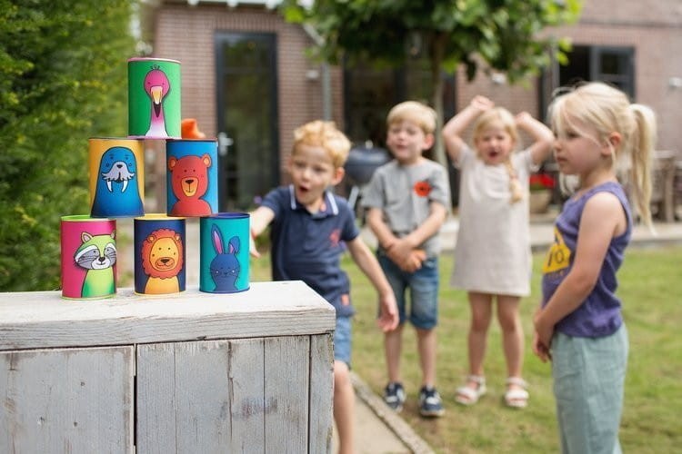 Rzucanie do Celu Strącanie Puszek Tin Throwing Animals - Bs Toys
