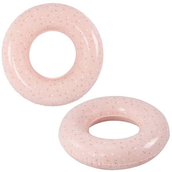 Koło do pływania 50 cm Pink Flowers - Little Dutch