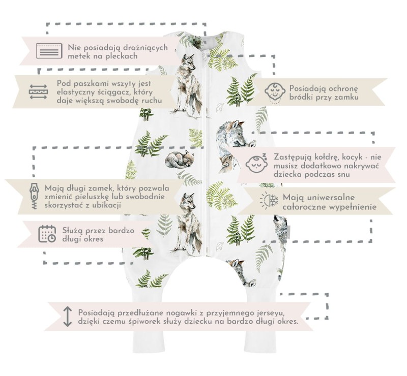 Śpiworek z Nogawkami 12-36 miesięcy Nature - BabySteps
