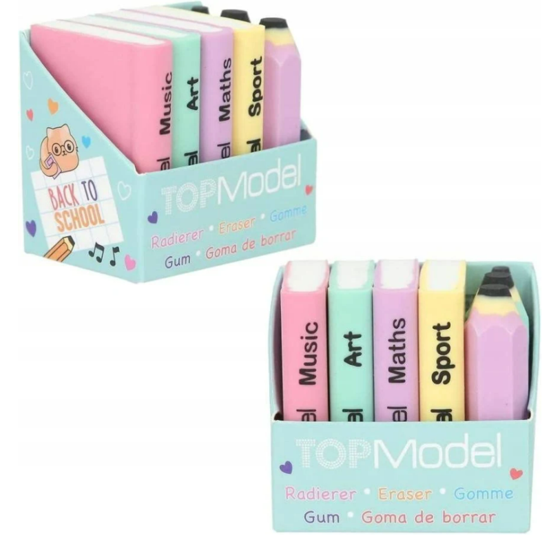 Gumki do Mazania Przybory Szkolne 7 szt. - TOPModel