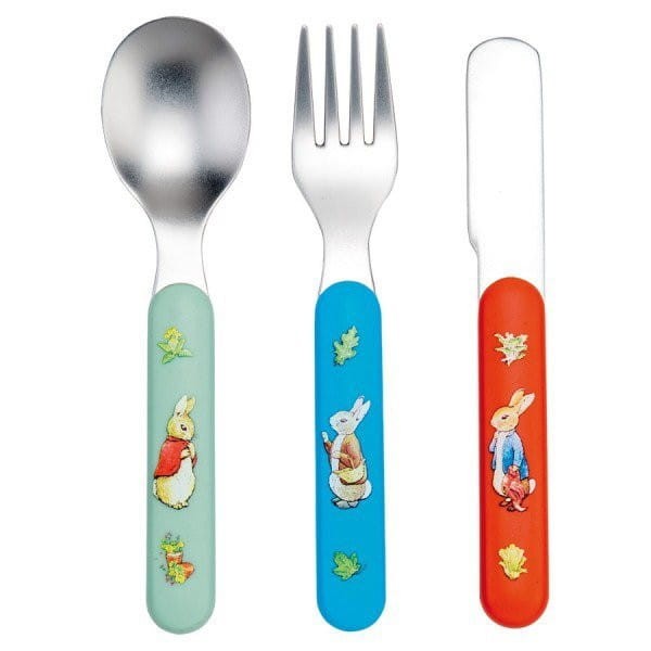 Zestaw sztućców nóż widelec łyżka Królik Piotruś - Petit Jour Paris