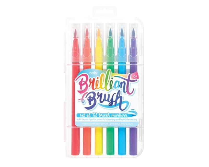 Pędzelkowe Pisaki Brilliant Brush 12 szt. - Ooly