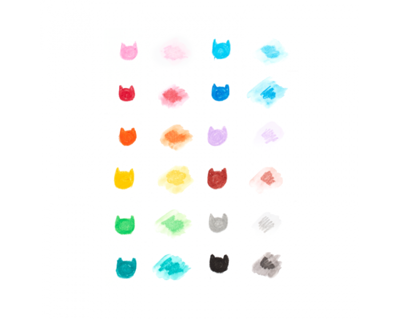 Kredki Żelowe Akwarelowe Wysuwane Twist-up 12 Kolorów - Ooly